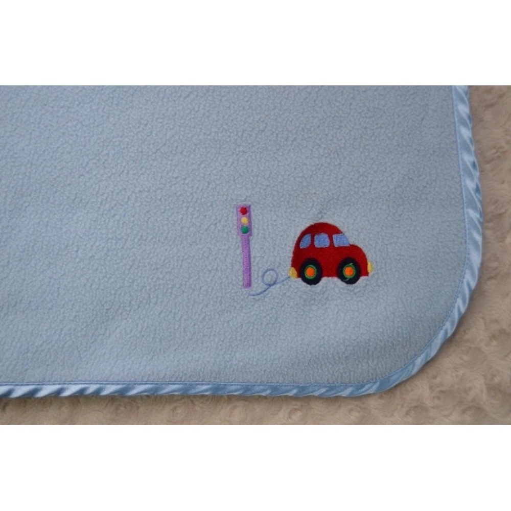 Kidsline Red Car Baby Blanket Blue Fleece Purple Stoplight Security Lovey